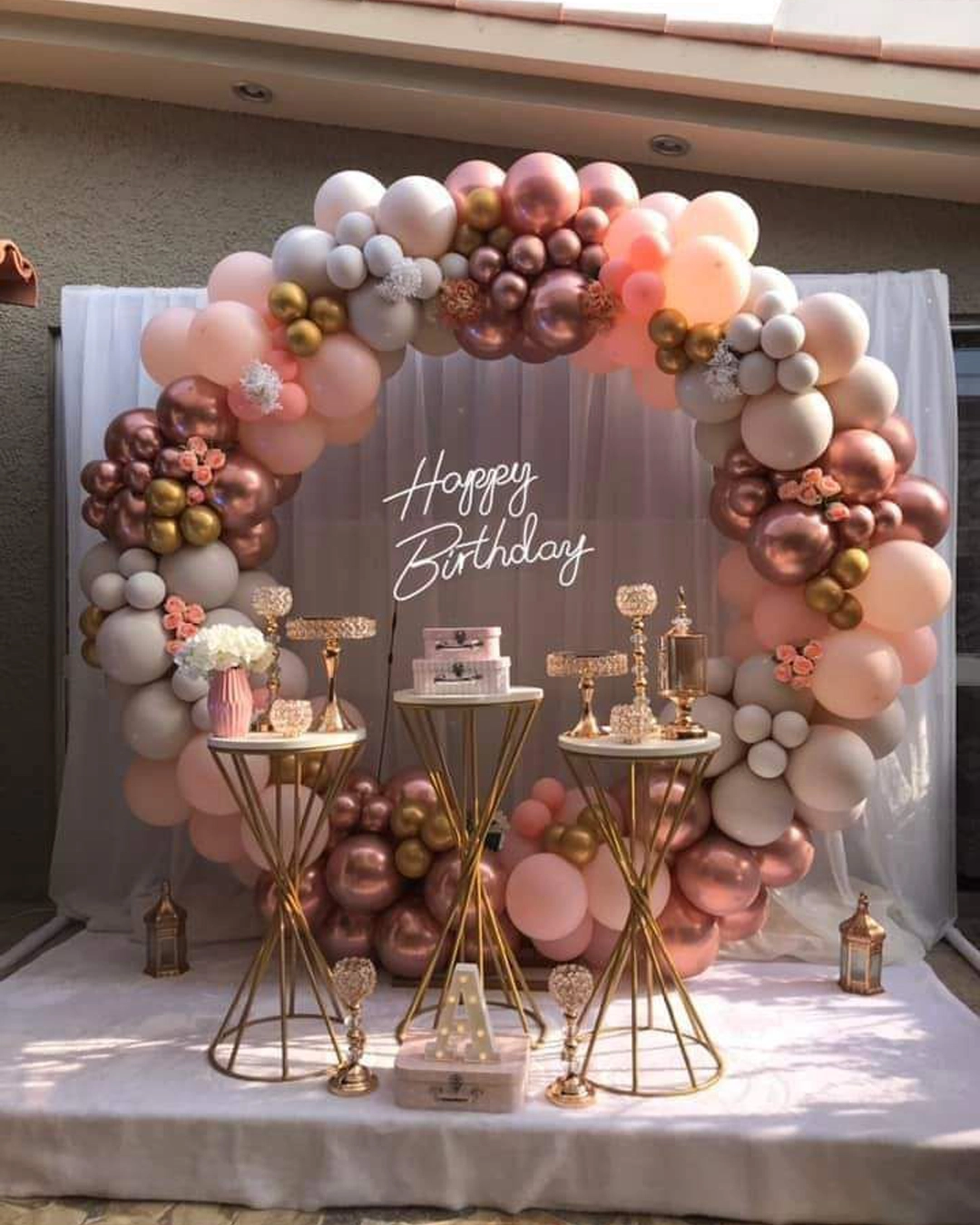 Romantic anniversary dinner setup with candles